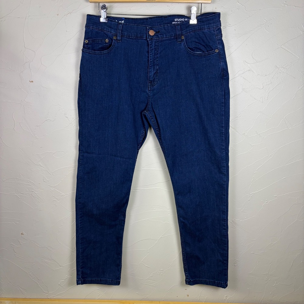 Mugsy Jeans Blue Mens Studio Blue FLX3NSB 38X30 Stretch Denim Pants